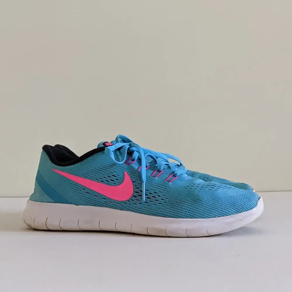 Nike Free RN Women's Size 9 Running Shoe 831509-401 Pink Gamma Blue Sneakers